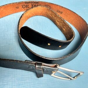 Top Grain Oil Tan Black Leather Belt size 38